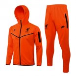 Felpa Cappuccio Set Completo Liverpool 2022/2023 Arancione