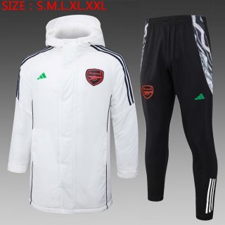 Piumino Arsenal Set Completo 2024/2025 Bianco Piumino Arsenal Set Completo 2024/2025 Bianco