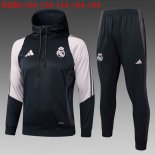 Bambino Felpa Cappuccio Real Madrid 2025/2026 Nero Rosa