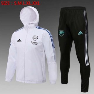 Giacca a vento Arsenal Set Completo 2022 Bianco Nero