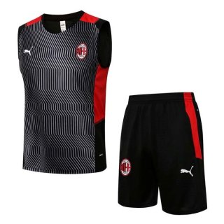 Maglia AC Milan Senza Maniche 2022 Nero Rosso