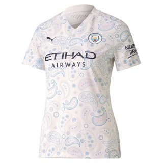 Maglia Manchester City Terza Donna 2020/2021 Bianco Maglia Manchester City Terza Donna 2020/2021 Bianco