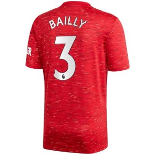 Maglia Manchester United NO.3 Bailly Prima 2020/2021 Rosso Maglia Manchester United NO.3 Bailly Prima 2020/2021 Rosso