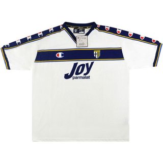 Thailandia Maglia Parma Champion Seconda Retro 2001 2002 Bianco Thailandia Maglia Parma Champion Seconda Retro 2001 2002 Bianco