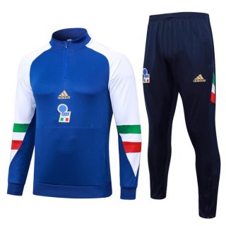 Felpa Italia 2024 Blu Bianco