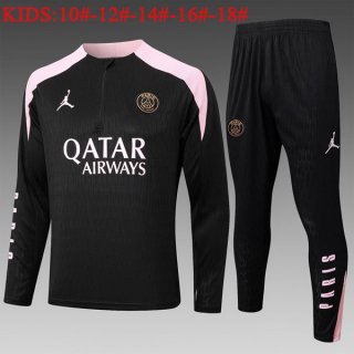 Bambino Felpa Allenamento PSG 2024/2025 Nero Rosa Bambino Felpa Allenamento PSG 2024/2025 Nero Rosa