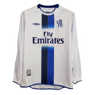 Thailandia Maglia Chelsea Seconda ML Retro 2003 2005 Bianco Thailandia Maglia Chelsea Seconda ML Retro 2003 2005 Bianco