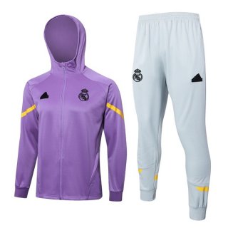 Felpa Cappuccio Real Madrid 2024/2025 Porpora 3 Felpa Cappuccio Real Madrid 2024/2025 Porpora 3