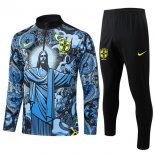 Felpa Allenamento Brasile 2024/2025 Blu