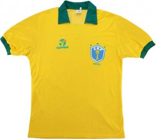 Thailandia Maglia Brasile Topper Prima Retro 1988 Giallo Thailandia Maglia Brasile Topper Prima Retro 1988 Giallo