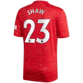 Maglia Manchester United NO.23 Shaw Prima 2020/2021 Rosso Maglia Manchester United NO.23 Shaw Prima 2020/2021 Rosso
