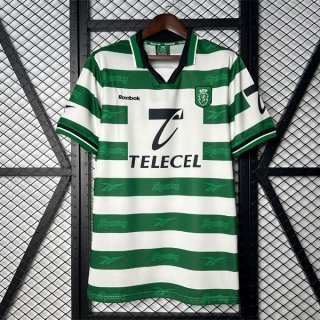 Thailandia Maglia Sporting Lisbon Prima Retro 1999-2000 Thailandia Maglia Sporting Lisbon Prima Retro 1999-2000
