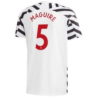 Maglia Manchester United NO.5 Maguire Terza 2020/2021 Bianco Maglia Manchester United NO.5 Maguire Terza 2020/2021 Bianco