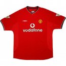 Thailandia Maglia Manchester United Prima Retro 2000 2002 Rosso