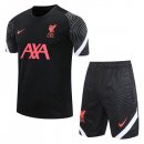 Maglia Formazione Liverpool Set Completo 2020/2021 Nero Rosso