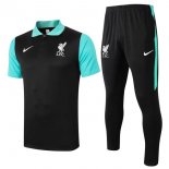 Polo Liverpool Set Completo 2020/2021 Nero Verde