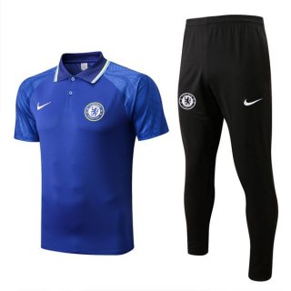 Polo Chelsea Set Completo 2022-2023 Blu