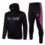 Felpa Cappuccio Paris Saint Germain 2021/2022 Nero Porpora Felpa Cappuccio Paris Saint Germain 2021/2022 Nero Porpora