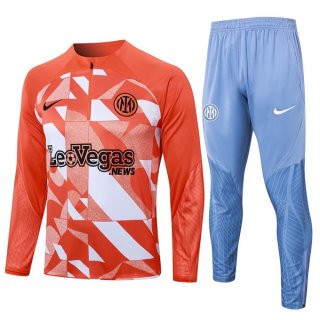 Felpa Allenamento Inter Milan 2024/2025 Arancione Bianco 3 Felpa Allenamento Inter Milan 2024/2025 Arancione Bianco 3