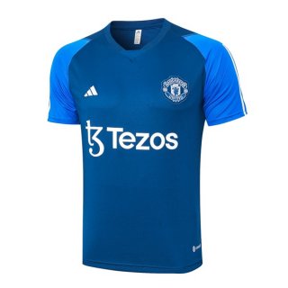 Maglia Formazione Manchester United 2024 Blu