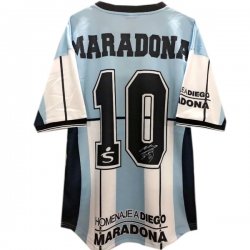 Maglia Argentina NO.10 Maradona Prima Retro 2001 Blu