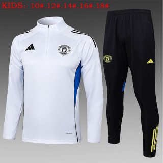 Bambino Felpa Allenamento Manchester United 2025/2026 Bianco 5 Bambino Felpa Allenamento Manchester United 2025/2026 Bianco 5