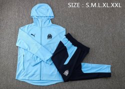 Felpa Cappuccio Set Completo Marseille 2022/2023 Blu