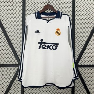 Thailandia Maglia Real Madrid Prima Retro ML 2000 2001 Thailandia Maglia Real Madrid Prima Retro ML 2000 2001