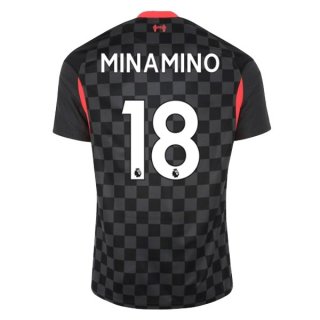 Maglia Liverpool NO.18 Minamino Terza 2020/2021 Nero Maglia Liverpool NO.18 Minamino Terza 2020/2021 Nero