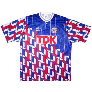 Thailandia Maglia Ajax Seconda Retro 1990 1991 Blu Thailandia Maglia Ajax Seconda Retro 1990 1991 Blu