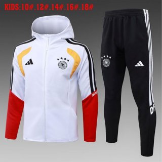 Bambino Felpa Cappuccio Germania 2026/2027 Bianco 2
