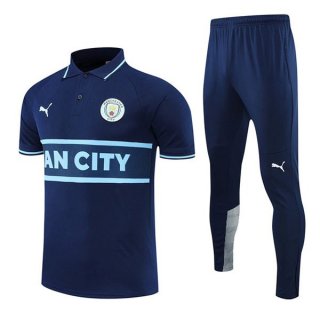 Polo Manchester City Set Completo 2022/2023 Blu Navy Polo Manchester City Set Completo 2022/2023 Blu Navy