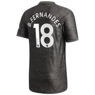 Maglia Manchester United NO.18 B. Fernandes Seconda 2020/2021 Nero Maglia Manchester United NO.18 B. Fernandes Seconda 2020/2021 Nero