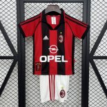 Maglia AC Milan Prima Bambino Retro 1998-1999