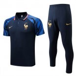 Polo Francia Set Completo 2022-2023 Blu