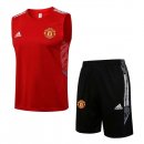 Maglia Manchester United Senza Maniche 2022 Rosso Nero