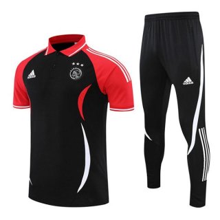 Polo Ajax Set Completo 2022/2023 Nero Rosso Polo Ajax Set Completo 2022/2023 Nero Rosso