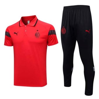 Polo AC Milan Set Completo 2023/2024 Rosso Nero Polo AC Milan Set Completo 2023/2024 Rosso Nero