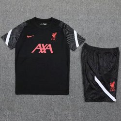 Maglia Formazione Liverpool Set Completo 2020/2021 Nero Rosso