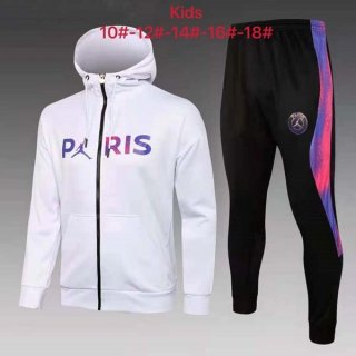 Bambino Felpa Cappuccio Paris Saint Germain 2022 Bianco Rosa 1