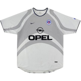Thailandia Maglia Paris Saint Germain Seconda Retro 2001 Grigio Thailandia Maglia Paris Saint Germain Seconda Retro 2001 Grigio