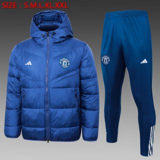Piumino Manchester United Set Completo 2024/2025 Blu Piumino Manchester United Set Completo 2024/2025 Blu