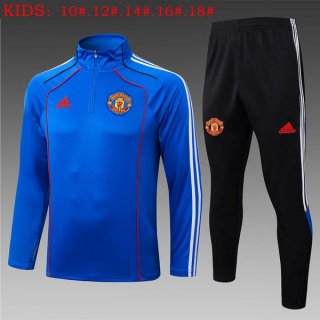 Bambino Felpa Allenamento Manchester United 2025/2026 Blu 5 Bambino Felpa Allenamento Manchester United 2025/2026 Blu 5