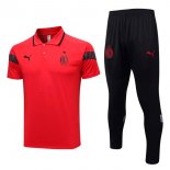 Polo AC Milan Set Completo 2023/2024 Rosso Nero