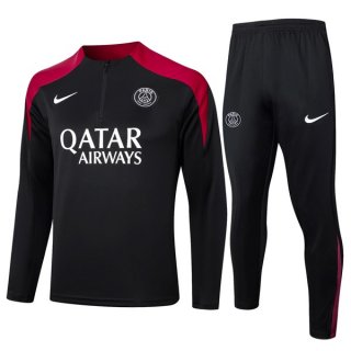 Felpa Allenamento PSG 2024/2025 Nero Rosso Felpa Allenamento PSG 2024/2025 Nero Rosso