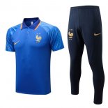 Polo Francia Set Completo 2022-2023 Blu 1