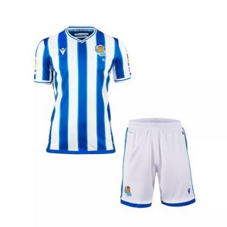 Maglia Real Sociedad Prima Bambino 2020/2021 Bianco Blu