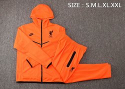 Felpa Cappuccio Set Completo Liverpool 2022/2023 Arancione