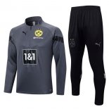 Felpa Allenamento Borussia Dortmund 2023/2024 Grigio Nero