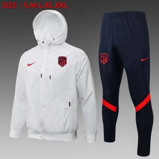 Giacca a vento Atletico Madrid Set Completo 2022 Bianco Giacca a vento Atletico Madrid Set Completo 2022 Bianco